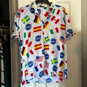 NASA flag funky shirt